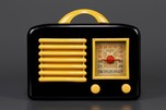 General Television 5A5 Bakelite Radio Black + Mustard